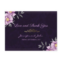 Casamento Romântico de Púrpura de Aquarela Românti