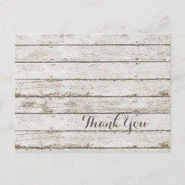 Cartão Postal casamento rústico vintage madeira de celeiro obrig