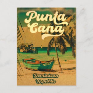 Cartão Postal Casamento Tropical de Punta Cana Salve as Datas