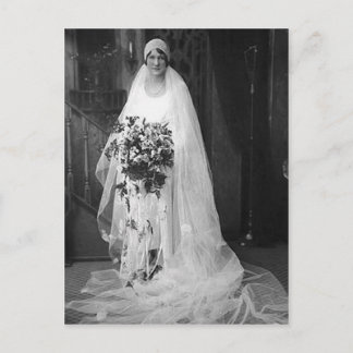 Cartão Postal Casamento vintage Bride
