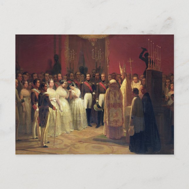 Cartão Postal Casamentos da Rainha Isabella II (Frente)