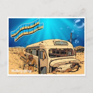 Cartão Postal Casas Afundadas Retro