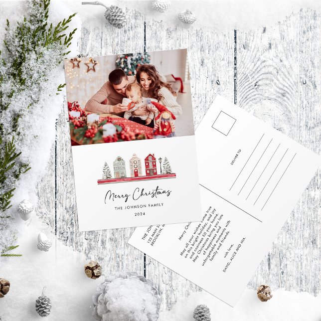 Cartão Postal Casas Bonitas em Cores Tradicionais de Natal Foto (Criador carregado)