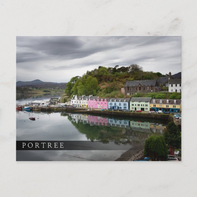 Cartão Postal Casas coloridas em Portree, Skye (Frente)