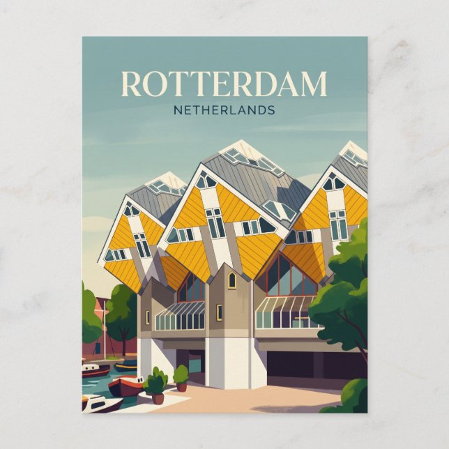Cartão Postal Casas Cubo Holanda (Frente)
