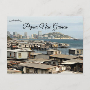 Cartão Postal Casas de Inclinação em Port Moresby Papua Nova G