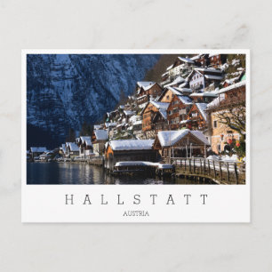 Cartão Postal Casas de madeira ao largo de Hallstatt, Áustria