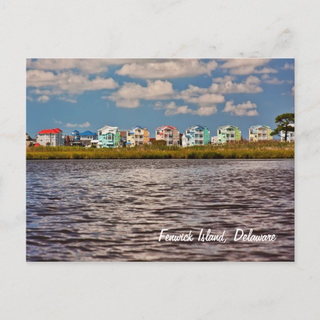 Cartão Postal Casas de praia (Frente)