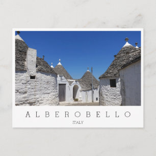 Cartão Postal Casas de Trulli, Alberobello, Puglia White