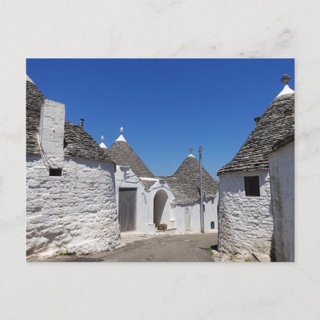 Cartão Postal Casas de Trulli em Alberobello, Puglia postais (Frente)