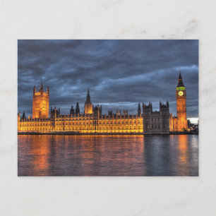 Cartão Postal Casas do Parlamento/Big Ben, Londres, Reino Unido