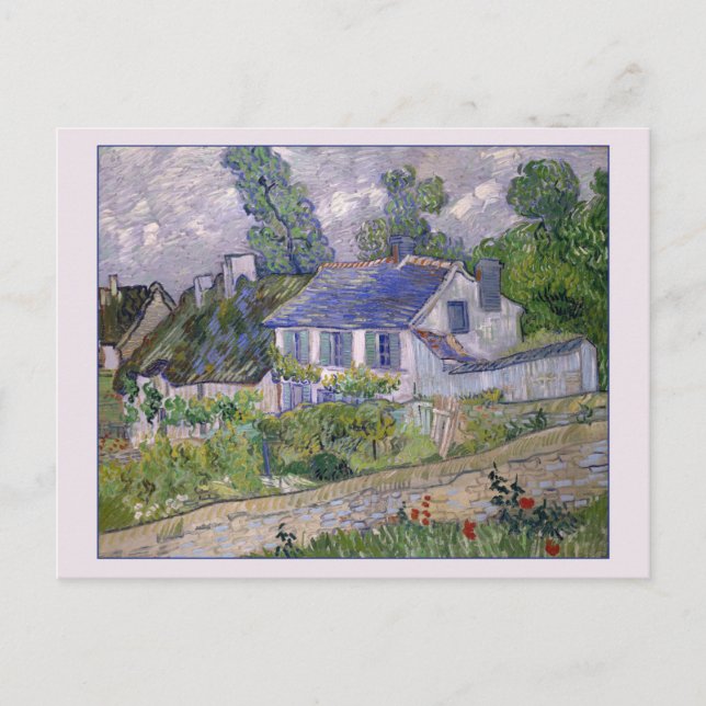 Cartão Postal Casas em Auvers por van Gogh (Frente)
