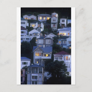 Cartão Postal Casas em camadas Oriental Bay Wellington