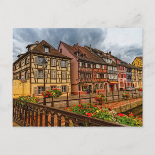 Cartão Postal Casas em Colmar, Alsácia, França
