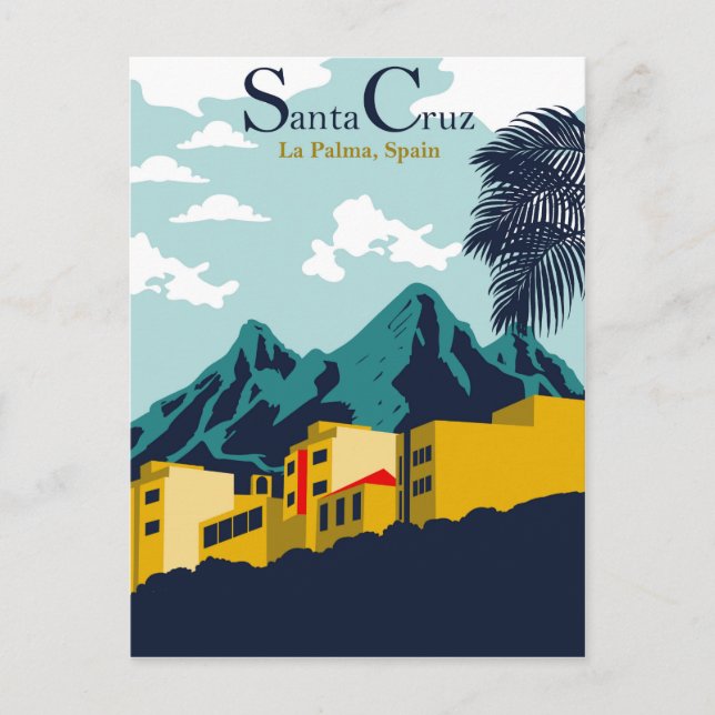 Cartão Postal Casas em Papais noeis Cruz, La Palma, Espanha (Frente)