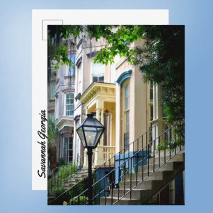 Cartão Postal Casas Históricas do Centro de Savannah Geórgia