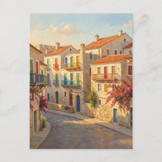 Cartão Postal Casas no Baluarte de Santa Bárbara Valletta Malta
