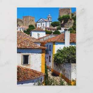 Cartão Postal Casas Tradicionais de Telhado Vermelho Portugal
