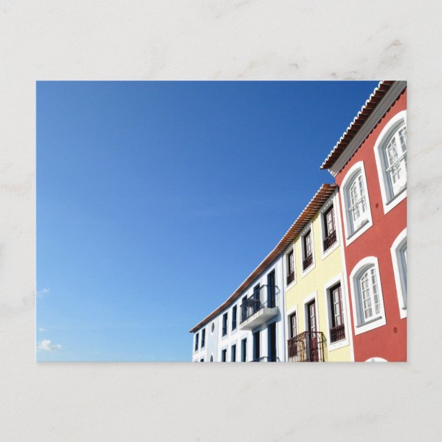 Cartão Postal Casas Tradicionais Portuguesas: Angra do Heroísmo (Frente)