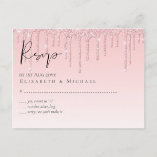 Cartão Postal CASCA Glitter Cor-de-Rosa