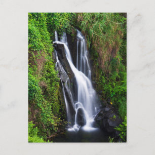 Cartão Postal Cascata, costa de Hamakua, Havaí