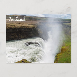 Cartão Postal Cascata de Gullfoss - Sudoeste da Islândia