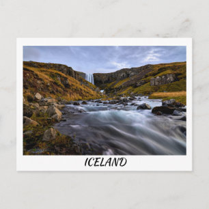 Cartão Postal Cascata de Svodufoss Snaefellsnes, Islândia