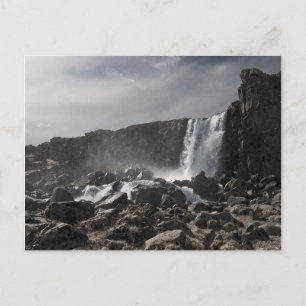 Cartão Postal Cascata em Þingvellir