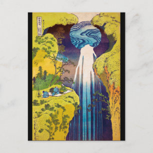 Cartão Postal Cascata, Katsushika Hokusai, Ukiyo-e