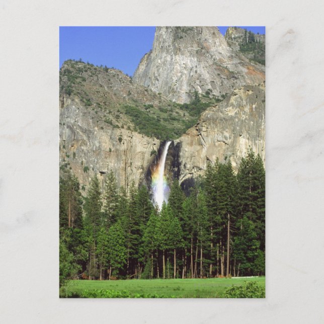 Cartão Postal Cascata no Parque Nacional de Yosemite, Califórnia (Frente)