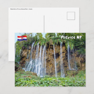 Cartão Postal Cascatas no Parque Nacional de Plitvice - Croácia
