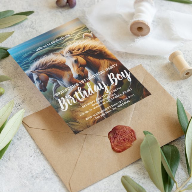 Cartão Postal Cascos Trovejantes: Um Rebanho de Cavalos em Movim (Criador carregado)