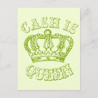 Cartão Postal Cash Is Queen
