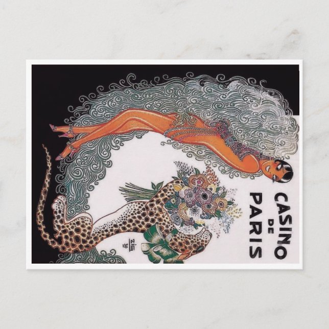 Cartão Postal Casino de Paris - Josephine Baker (1930) (Frente)