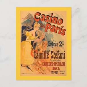 Cartão Postal Casino de Paris Vintage Art Poster