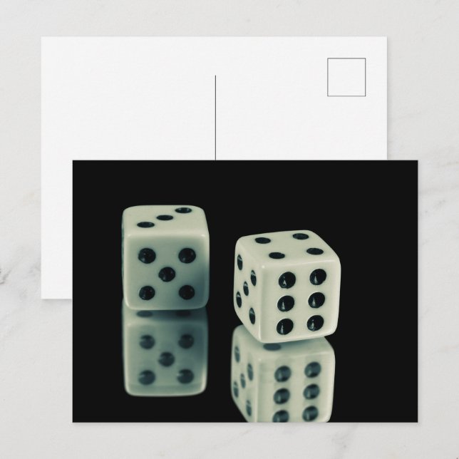 Cartão Postal Casino dice (Frente/Verso)