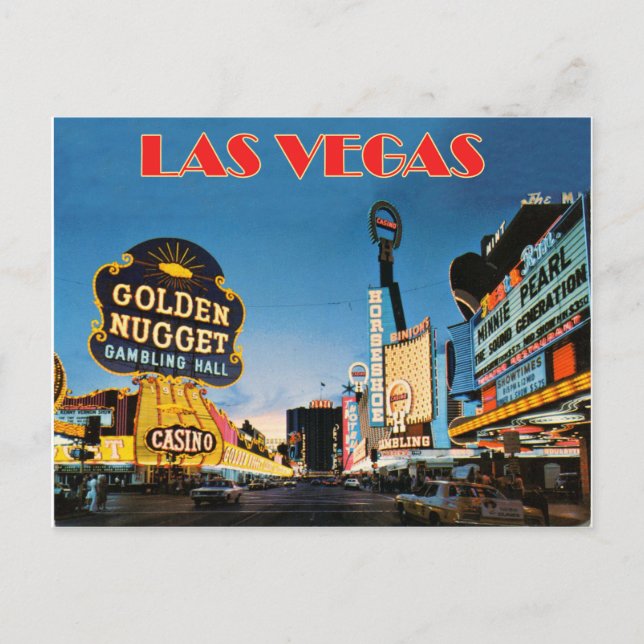 Cartão Postal Casinos em Las Vegas (Frente)