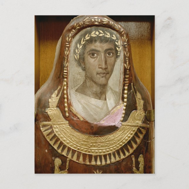 Cartão Postal Caso de múmia pintada e dourada de Artemidorus (Frente)