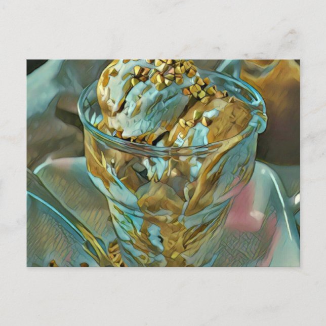 Cartão Postal Casquinha de sorvete de verão (Frente)