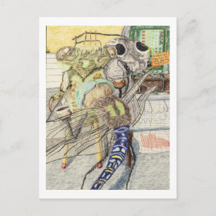 Cartão Postal Cassandra A Cicada Tem Um Teste De Detector De Men