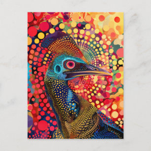 Cartão Postal Cassário no Estilo de Arte Ponto Aborigine