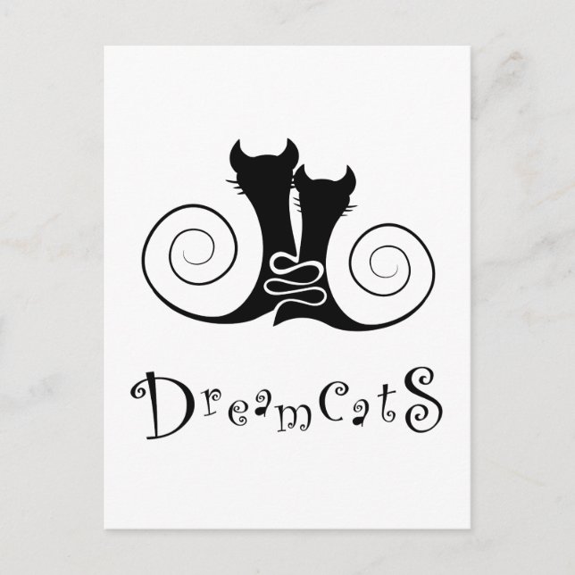 Cartão Postal Casseminia - dreamcats com texto (Frente)