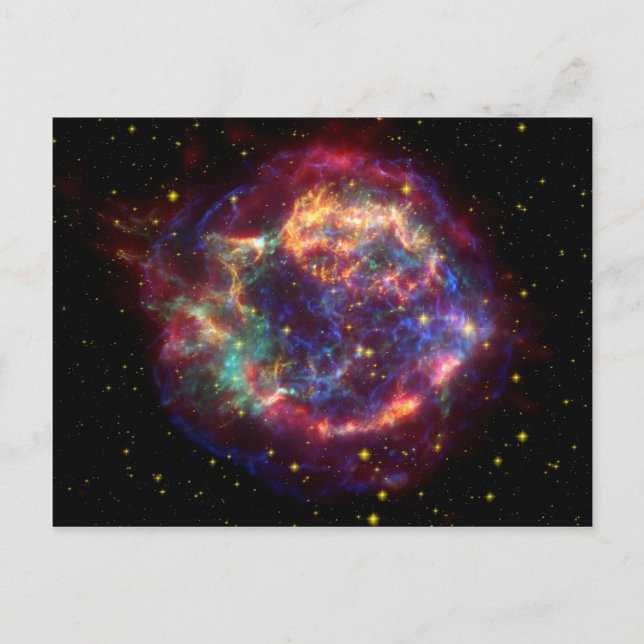 Cartão Postal Cassiopeia Galaxy Supernova remanescente (Frente)