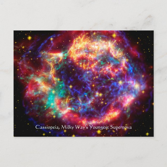 Cartão Postal Cassiopeia, Milky Ways A Supernova Mais Nova (Frente)