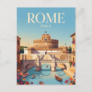Cartão Postal Castel Sant'Angelo Itália