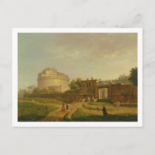 Cartão Postal Castel Sant'Angelo, Roma, 1776 (petróleo na canva