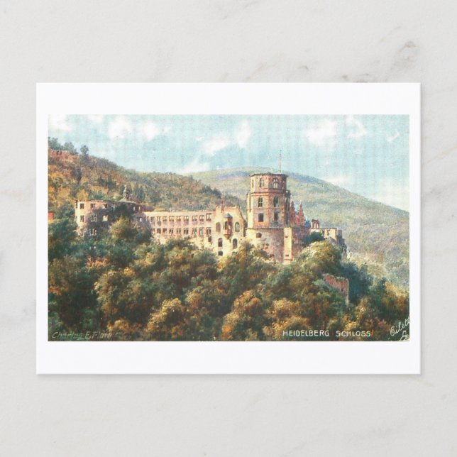Cartão Postal Castelo Antigo de Heidelberg  (Frente)
