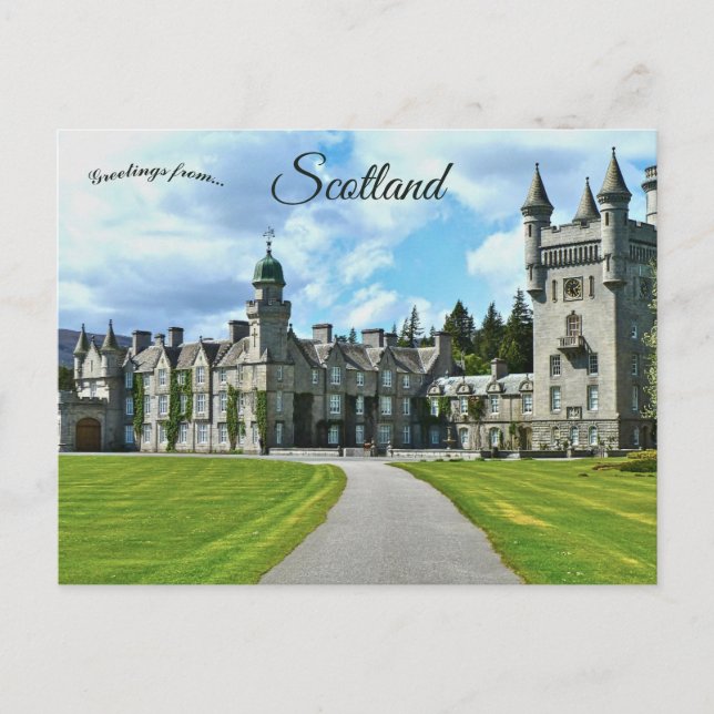 Cartão Postal Castelo Balmoral em Aberdeenshire Escócia (Frente)