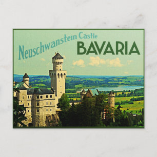Cartão Postal Castelo Baviera Alemanha Neuschwanstein