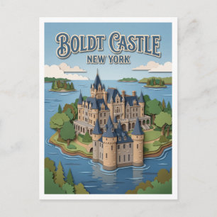 Cartão Postal Castelo Boldt, Ilha do Coração, Mil Ilhas